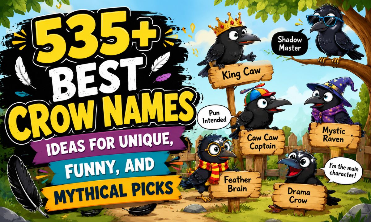 535+ Best Crow Names Ideas for Unique, Funny, and Mythical Picks