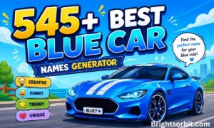 545+ Best Blue Car Names Generator – Creative, Funny & Trendy Choices for Every Ride