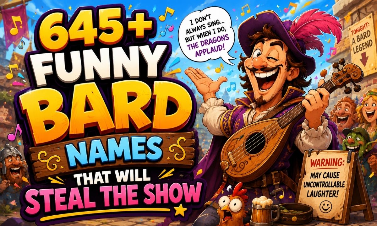 645+ Funny Bard Names That Will Steal the Show 