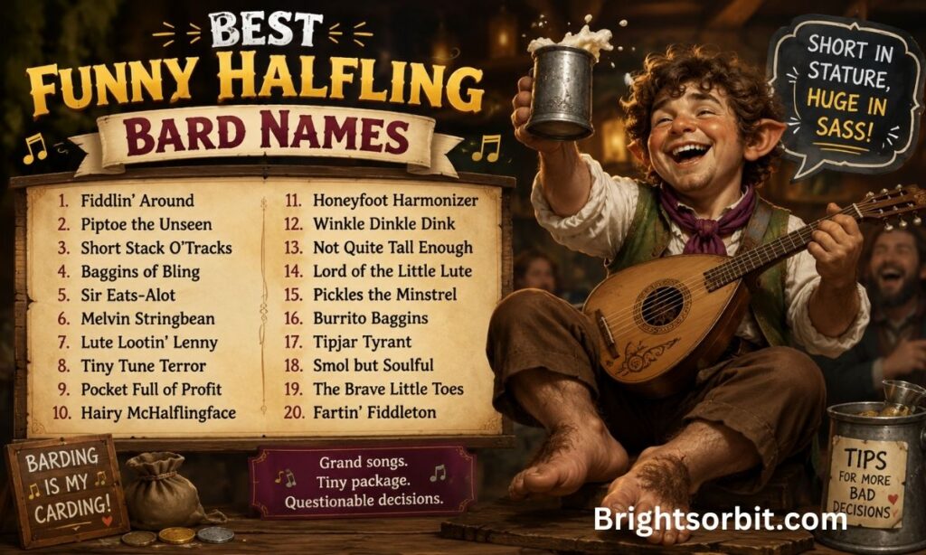 Best Funny Halfling Bard Names
