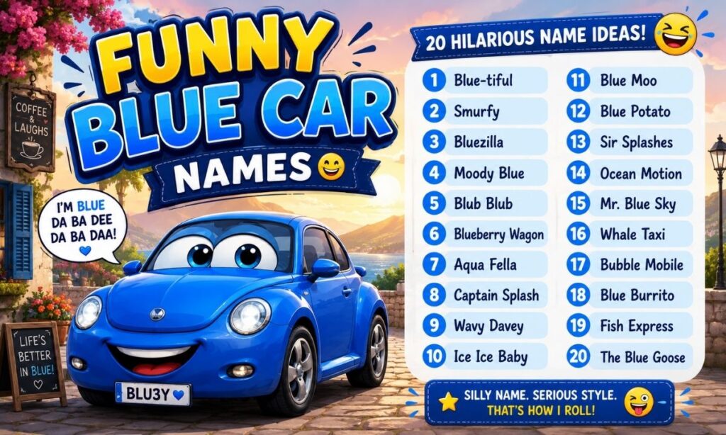 Funny Blue Car Names