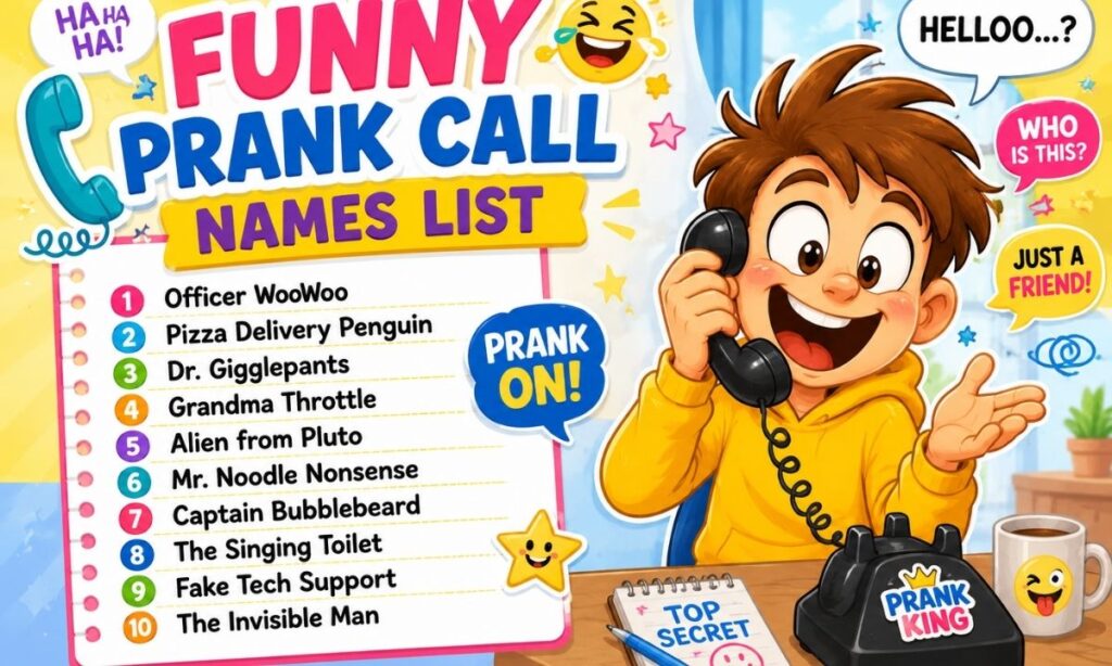Funny Prank Call Names List