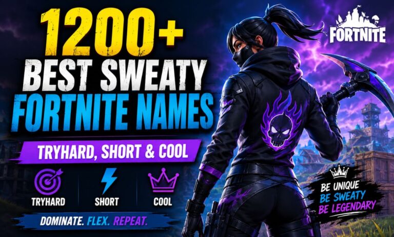 1200+ Best Sweaty Fortnite Names Tryhard, Short & Cool