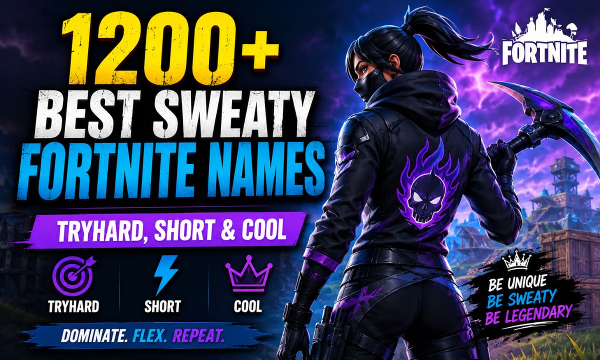 1200+ Best Sweaty Fortnite Names Tryhard, Short & Cool