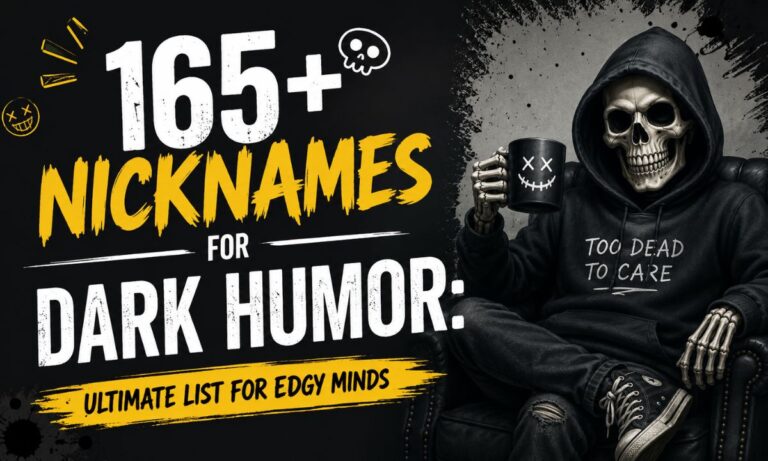 165+ Nicknames for Dark Humor Ultimate List for Edgy Minds