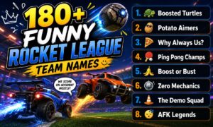 180+ Funny Rocket League Team Names