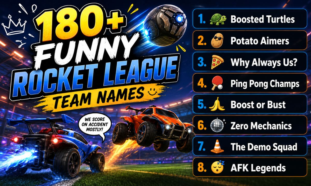 180+ Funny Rocket League Team Names