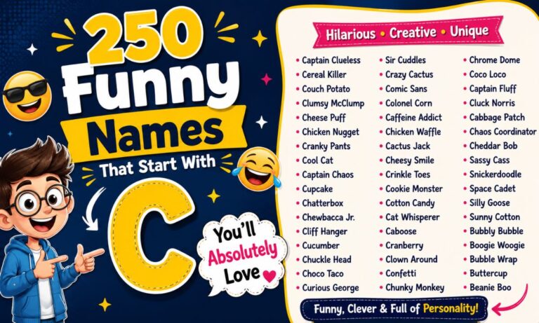 250 Funny Names That Start With C You’ll Absolutely Love