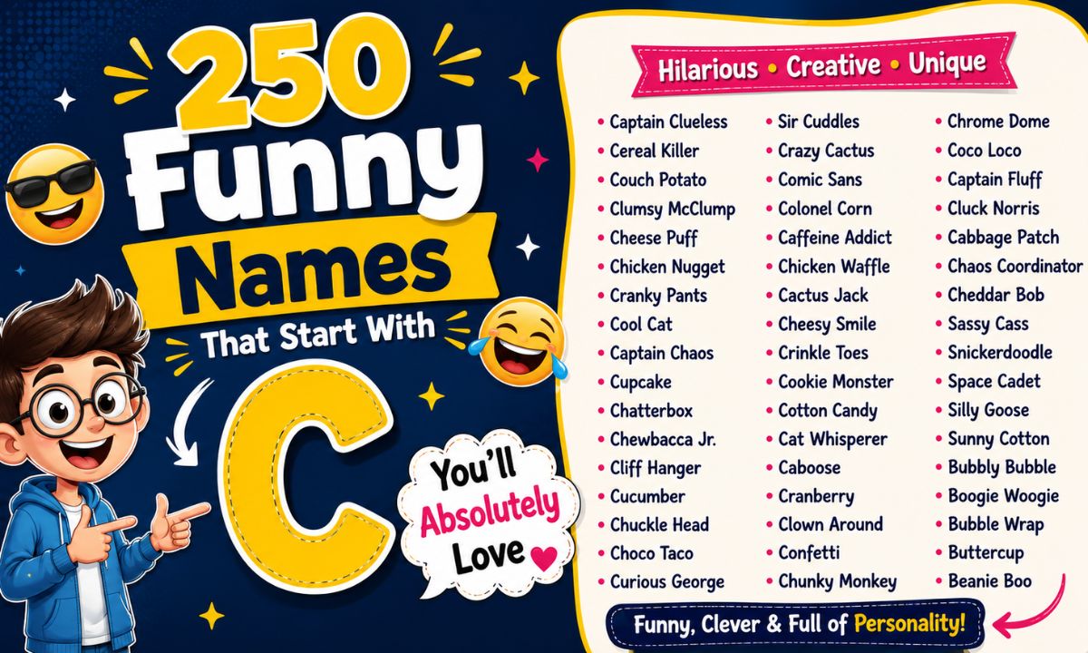 250 Funny Names That Start With C You’ll Absolutely Love