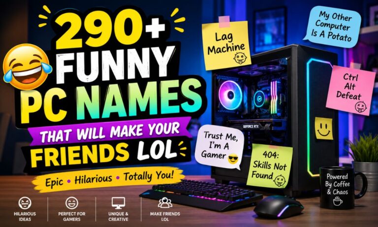 290+ Funny PC Names That Will Make Your Friends LOL