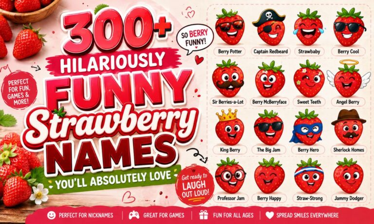 300+ Hilariously Funny Strawberry Names You’ll Absolutely Love
