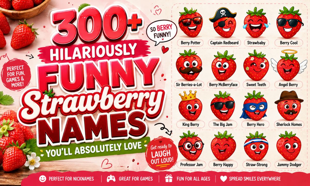 300+ Hilariously Funny Strawberry Names You’ll Absolutely Love