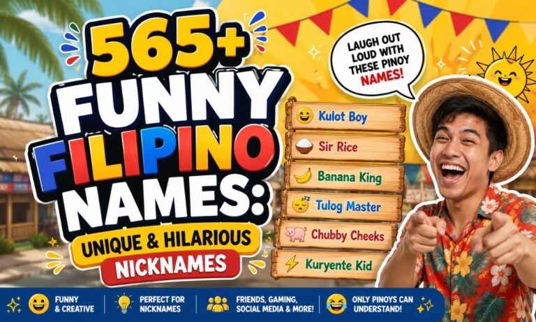 565+ Funny Filipino Names Unique & Hilarious Nicknames