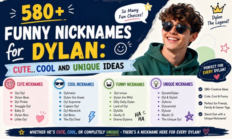 580+ Funny Nicknames for Dylan Cute, Cool and Unique Ideas