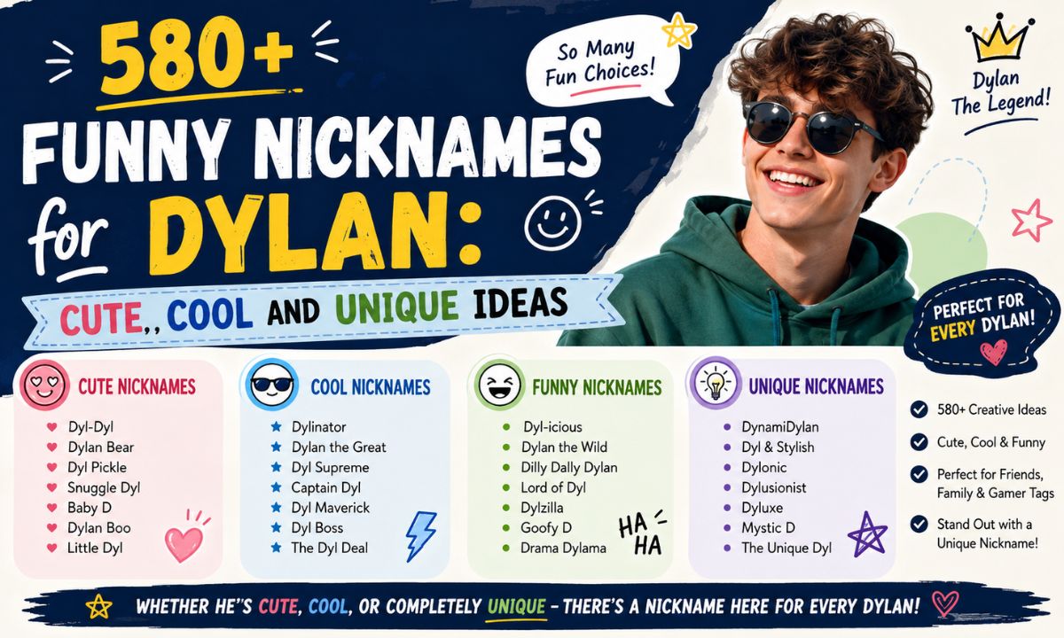 580+ Funny Nicknames for Dylan Cute, Cool and Unique Ideas