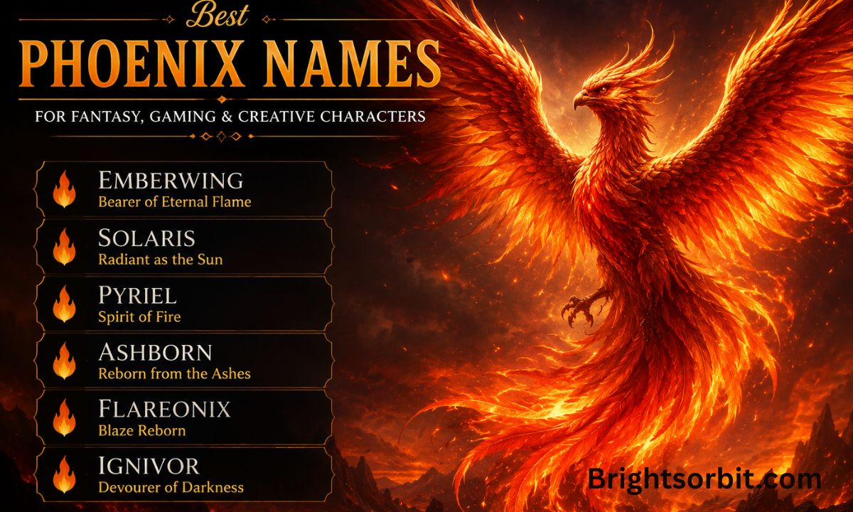 630+ Best Phoenix Names for Fantasy, Gaming & Creative Characters