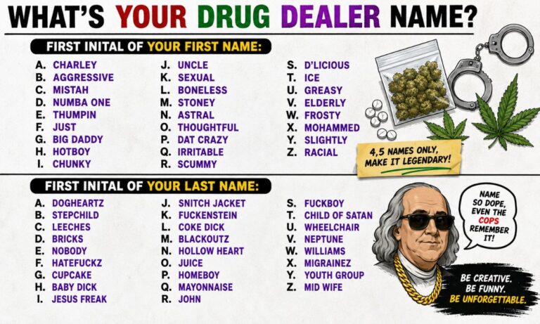 660+ Funny Drug Dealer Names Creative, Cool & A–Z Ideas