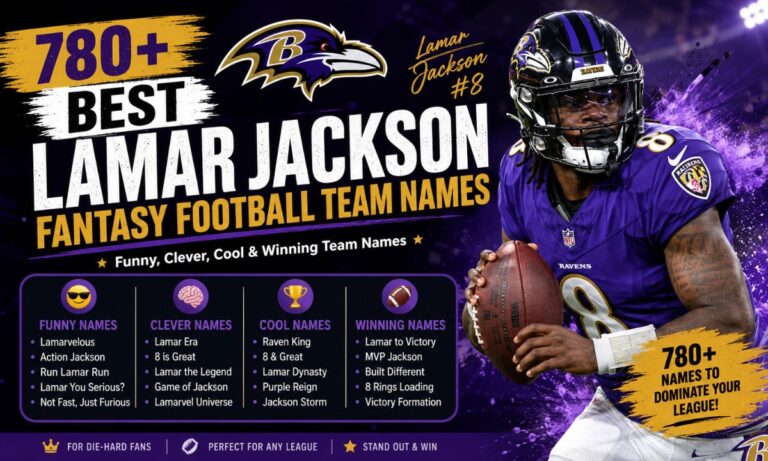 780+ Best Lamar Jackson Fantasy Football Team Names