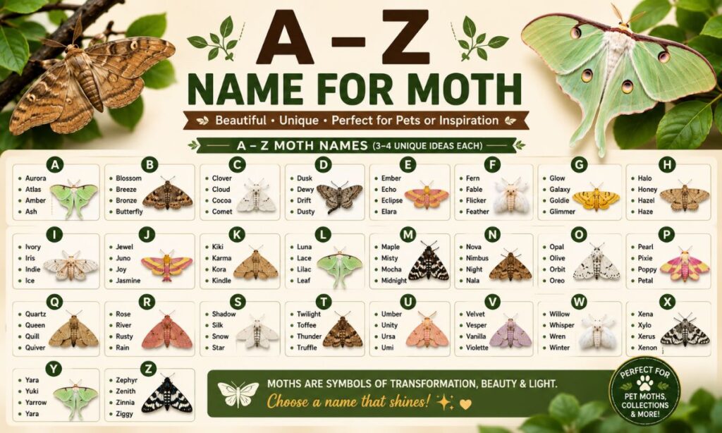 A – Z Name for Moth