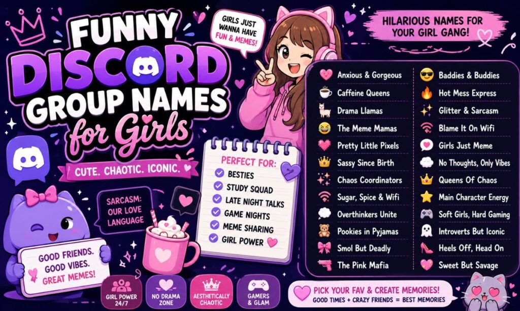 Funny Discord Group Names for Girls