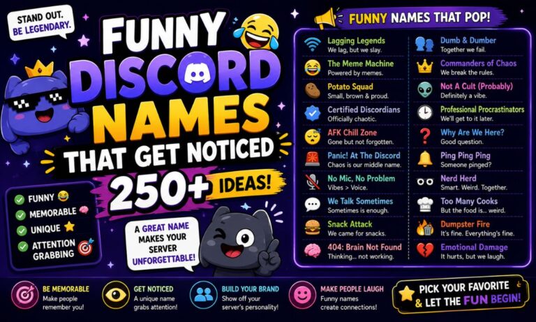 Funny Discord Names That Get Noticed 250+ Ideas