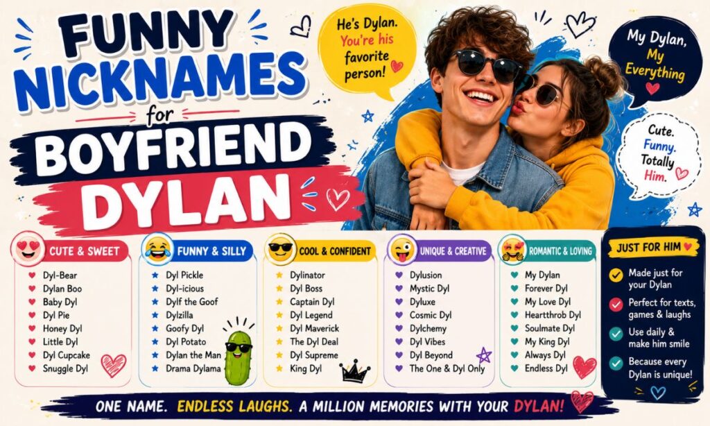 Funny Nicknames for Boyfriend Dylan