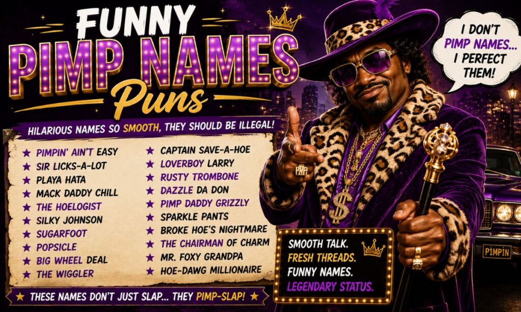 Funny Pimp Names Puns