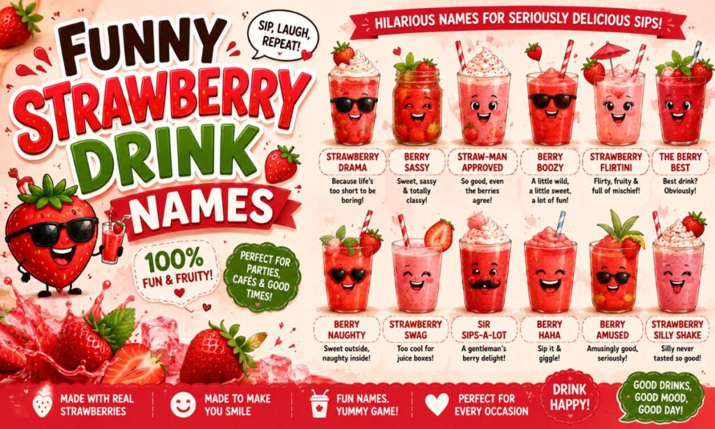 Funny Strawberry Drink Names