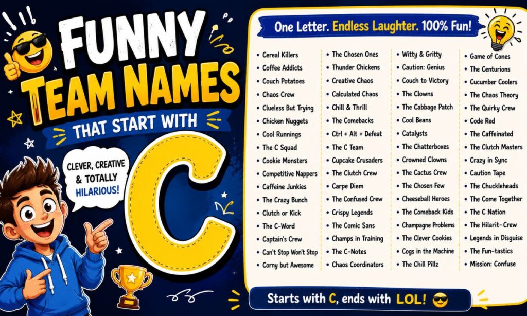 Funny Team Names that Start With C