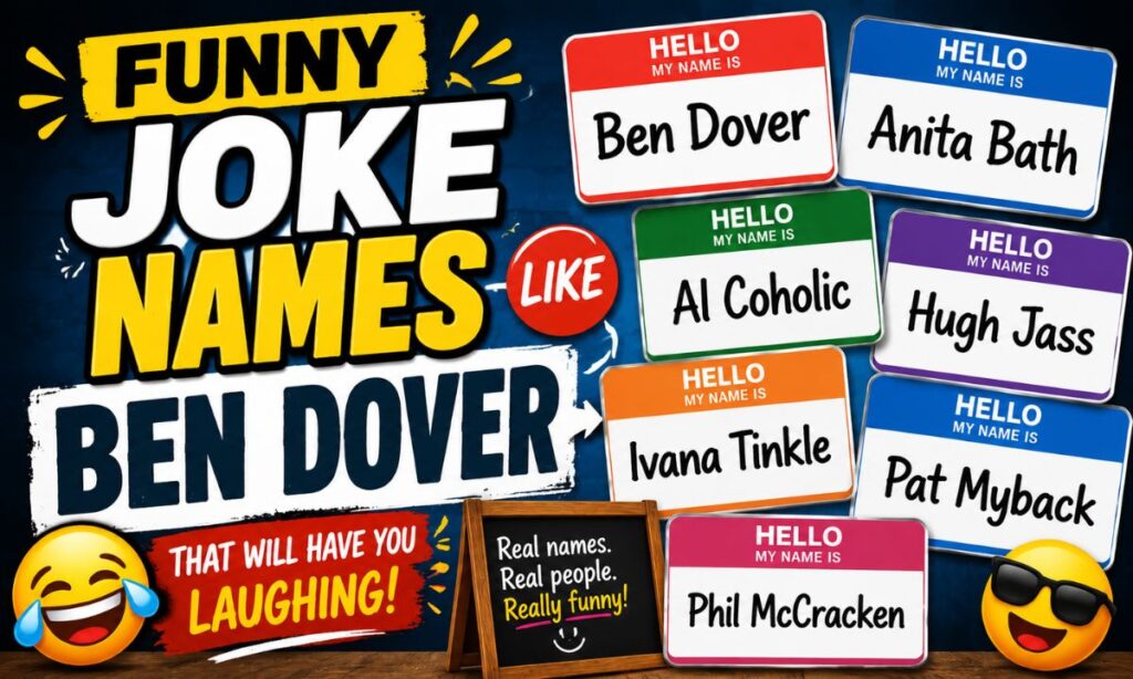 Funny joke names like Ben Dover