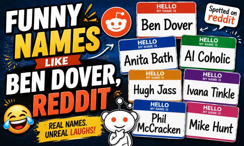 Funny names like Ben Dover, Reddit
