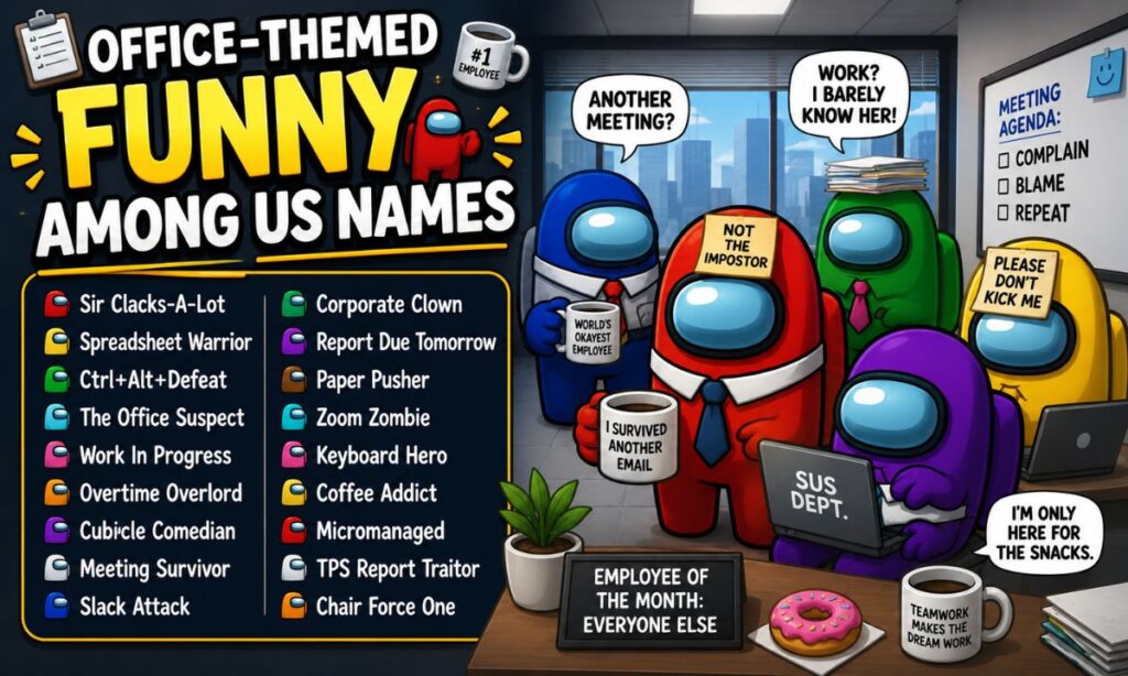 Office-Themed Funny Among Us Names