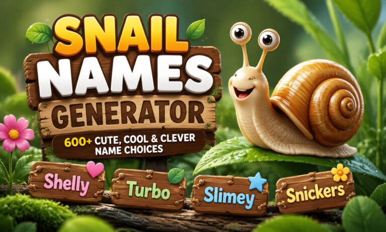 Snail Names Generator 600+ Cute, Cool & Clever Name Choices