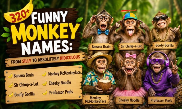 320+ Funny Monkey Names From Silly to Absolutely Ridiculous