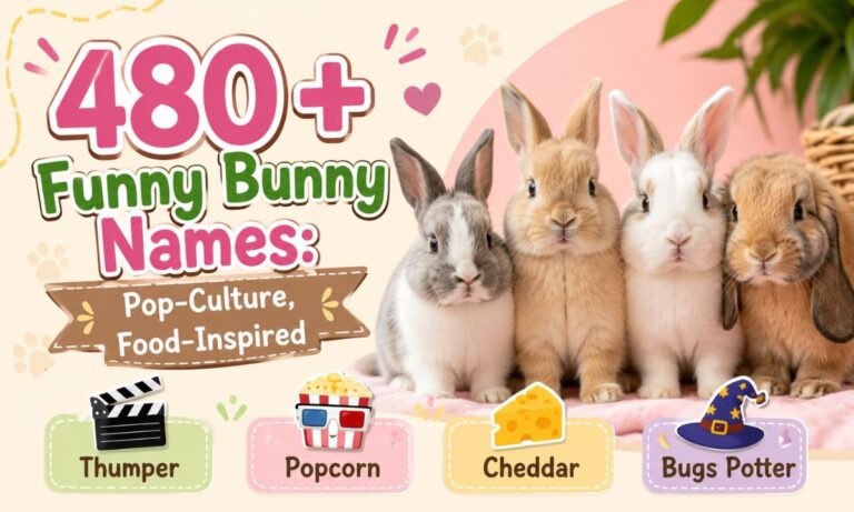 480+ Funny Bunny Names Pop-Culture, Food-Inspired