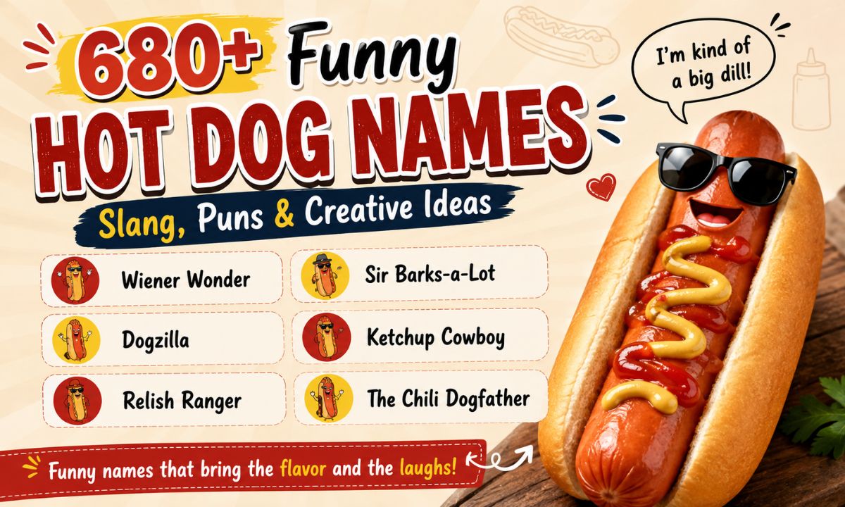 680+ Funny Hot Dog Names Slang, Puns & Creative Ideas