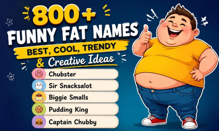 800+ Funny Fat Names Best, Cool, Trendy & Creative Ideas