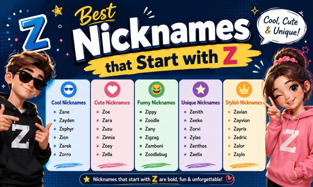 Best Nicknames that Start with Z