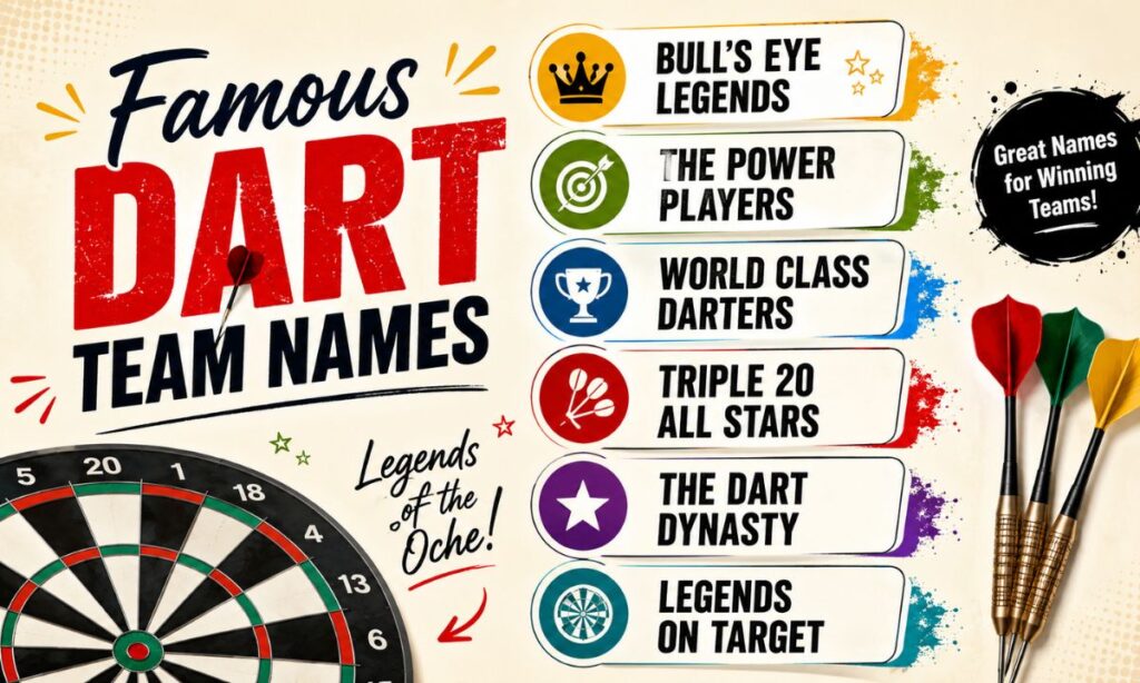 Famous Dart Team Names 