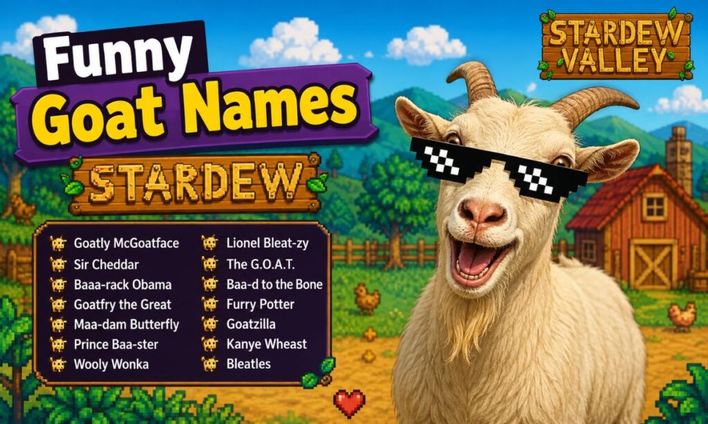 Funny Goat Names Stardew
