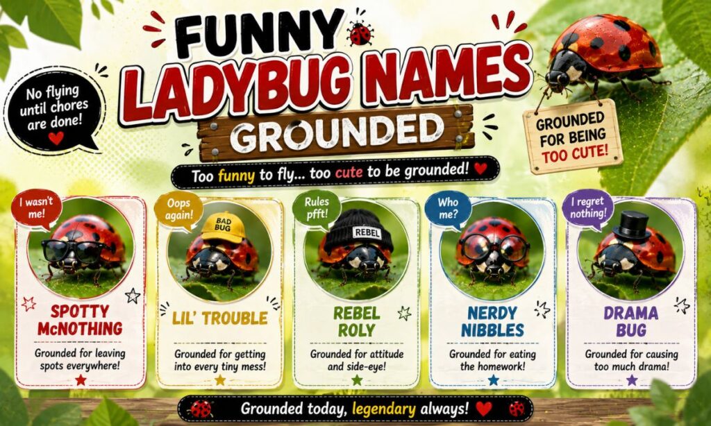 Funny Ladybug Names Grounded