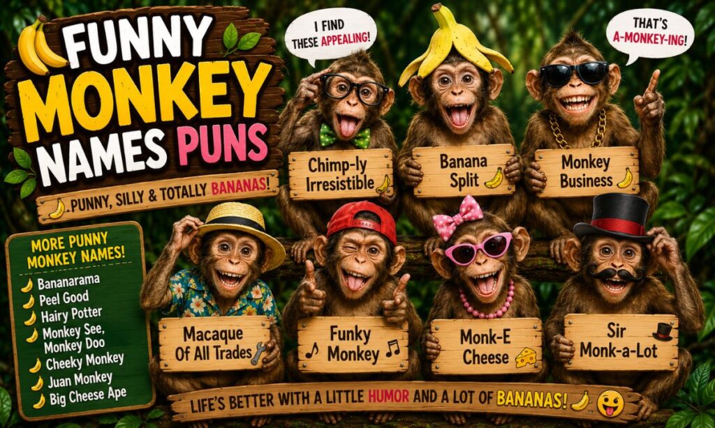 Funny Monkey Names Puns