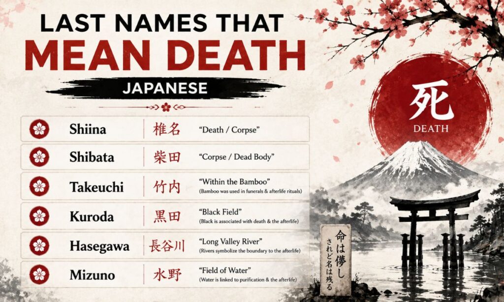 Last Names That Mean Death Japanese