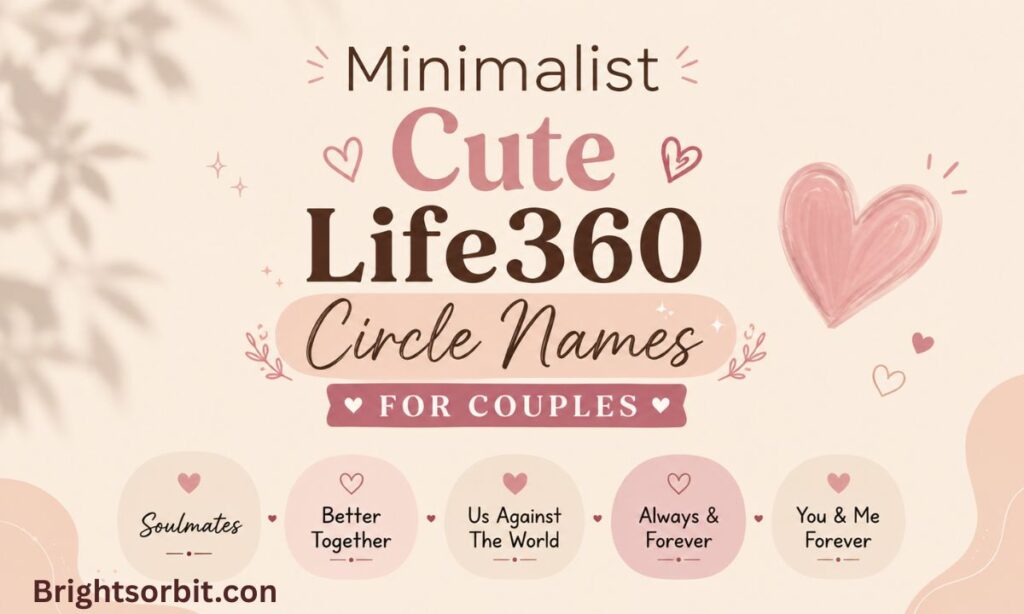Minimalist Cute Life360 Circle Names For Couples