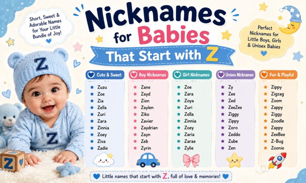 Nicknames for Babies That Start with Z