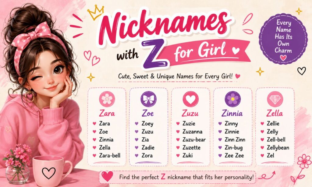 Nicknames with Z for Girl