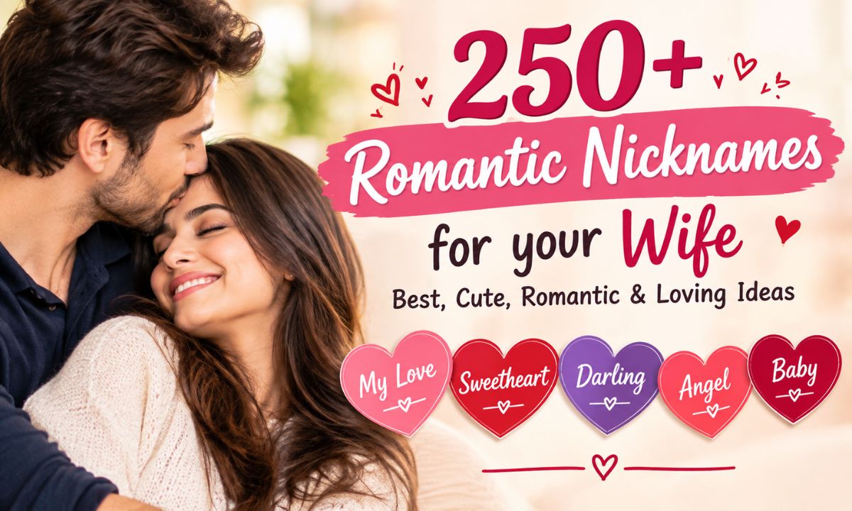 250+ Romantic Nicknames for your Wife: Best, Cute, Romantic & Loving Ideas