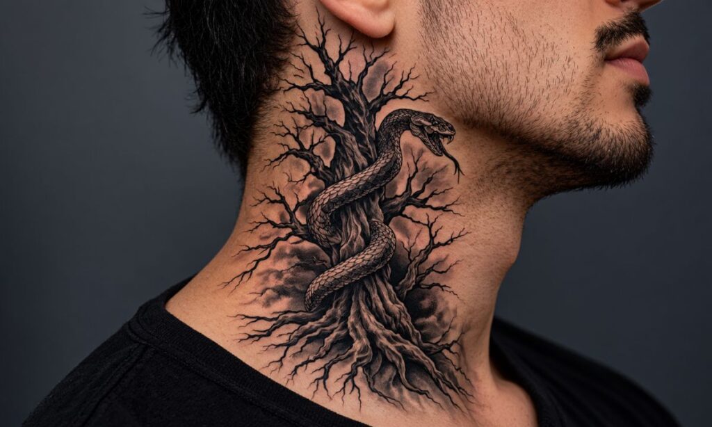 Poison Tree Tattoo Neck
