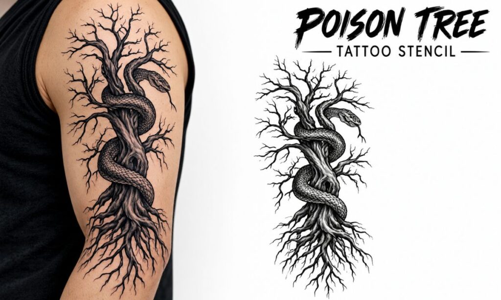 Poison Tree Tattoo Stencil